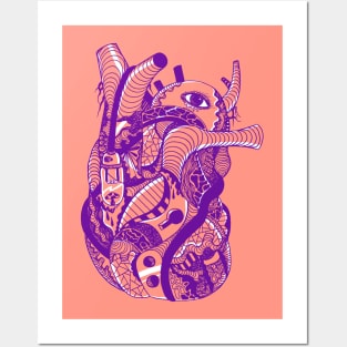 Violet Dahla Light Heart Posters and Art